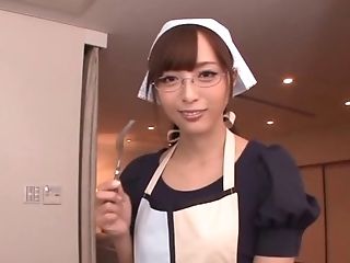 Japanese Housewife In Glasses Gets Humped Xxx In The Kitchen