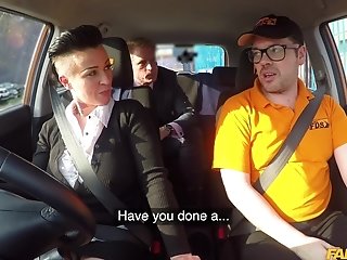 Total-boobed Businesswoman Banged By Manager 1 - Faux Driving School